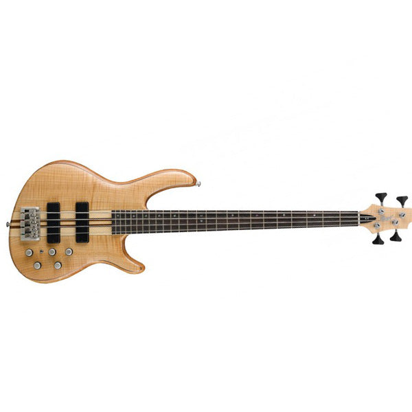 Cort A4 4 String Double Cutaway Neck Thru Maple Top Open Pore Natural Electric Bass Guitar (A 4)