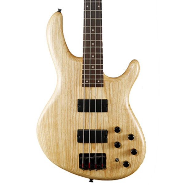 Cort Action DLX AS 4 String Double Cutaway Bolt On Swamp Ash Open Pore Electric Bass Guitar