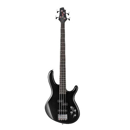 Cort Action A 4 String Double Cutaway Bolt On G4 Solid Body Trans Black Electric Bass Guitar