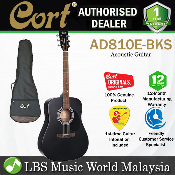 Cort AD810E Dreadnought Spruce Top Acoustic Guitar with Pickup Open Pore (AD 810E)