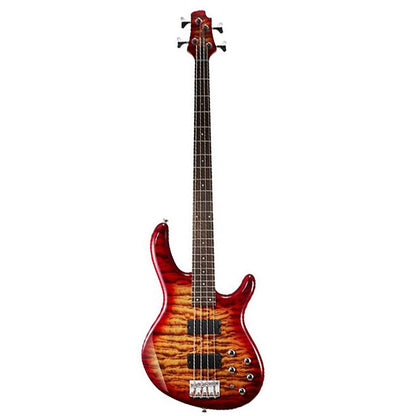 Cort Action DLX Plus 4 String Double Cutaway Bolt On Poplar Body Cherry Red Electric Bass Guitar