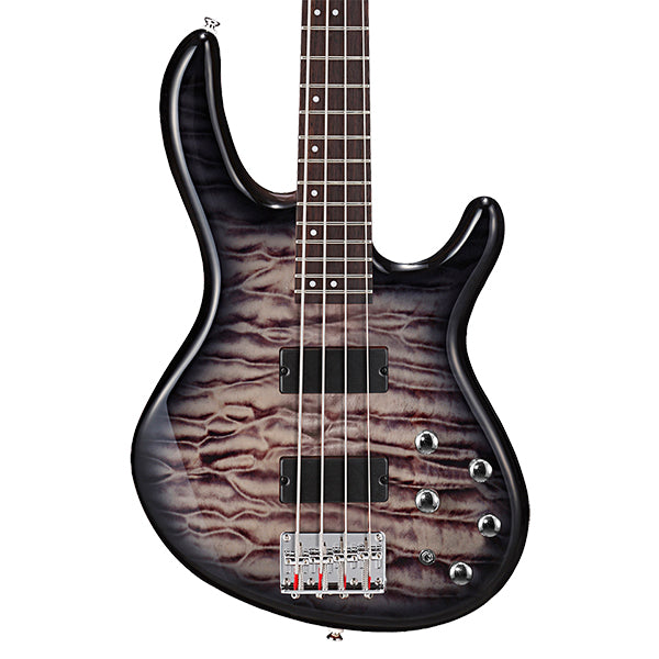 Cort Action DLX Plus 4 String Double Cutaway Bolt On Poplar Faded Grey Burst Electric Bass Guitar