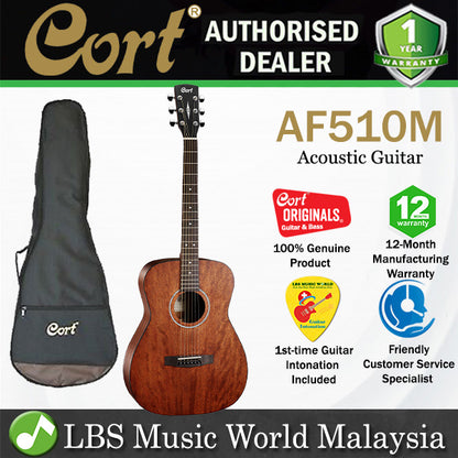 Cort AF510 Concert Spruce Top Acoustic Guitar With Merbau fingerboard - Open Pore (AF 510)