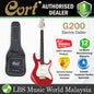 Cort G200 Double Cutaway Bolt On Basswood Powersound Single Coil Scarlet Red Electric Guitar (G 200)