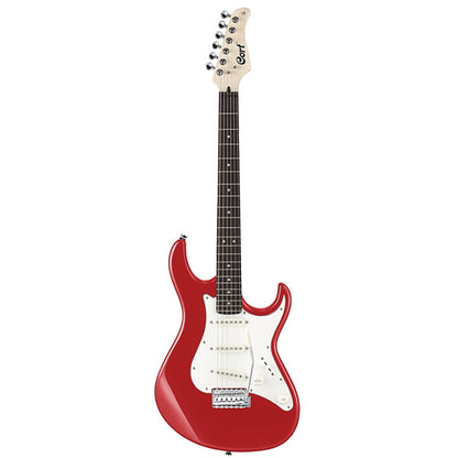 Cort G200 Double Cutaway Bolt On Basswood Powersound Single Coil Scarlet Red Electric Guitar (G 200)