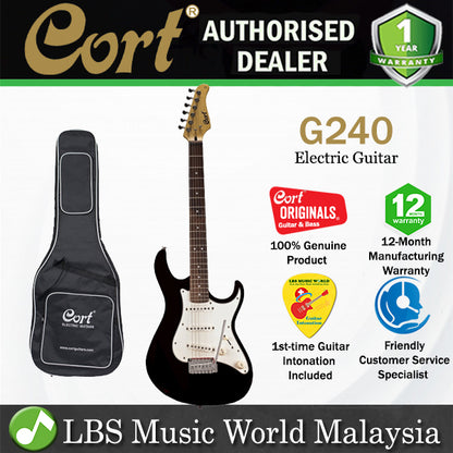 Cort G240 Double Cutaway Bolt On Basswood SSS Pickup Electric Guitar Metallic (G 240)
