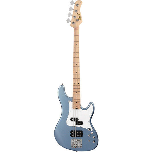 Cort GB74 Gig 4 String Double Cutaway Bolt On Alder Electric Bass Guitar Lake Placid Blue