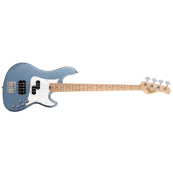 Cort GB74 Gig 4 String Double Cutaway Bolt On Alder Electric Bass Guitar Lake Placid Blue