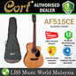 Cort AF515CE Cutaway Venetian Concert Spruce Top Acoustic Guitar with Pickup Open Pore (AF 515CE)