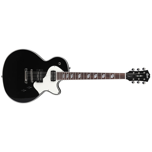 Cort Sunset II Single Cutaway Chambered Mahogany Maple Top HH Pickup Electric Guitar Black (SunsetII)