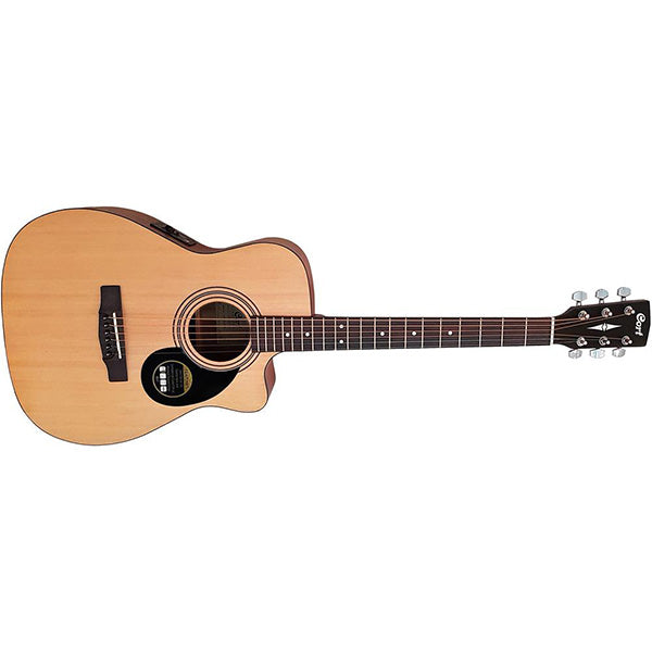 Cort AF515CE Cutaway Venetian Concert Spruce Top Acoustic Guitar with Pickup Open Pore (AF 515CE)