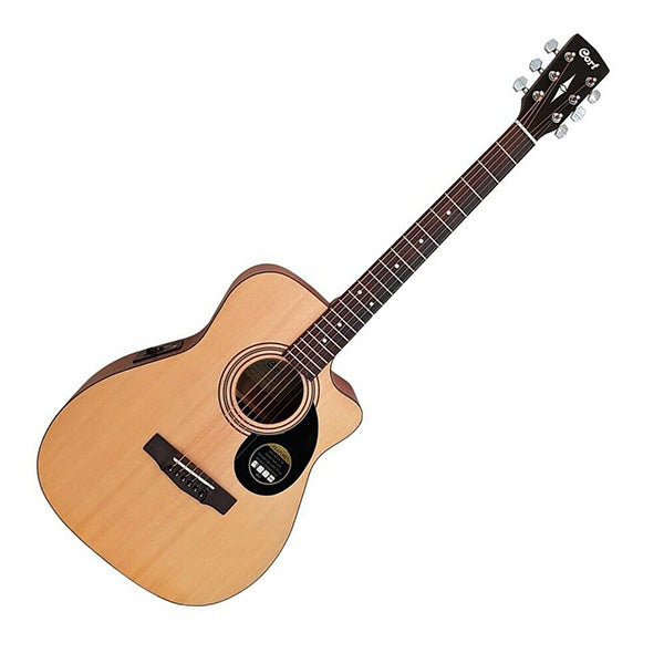 Cort AF515CE Cutaway Venetian Concert Spruce Top Acoustic Guitar with Pickup Open Pore (AF 515CE)