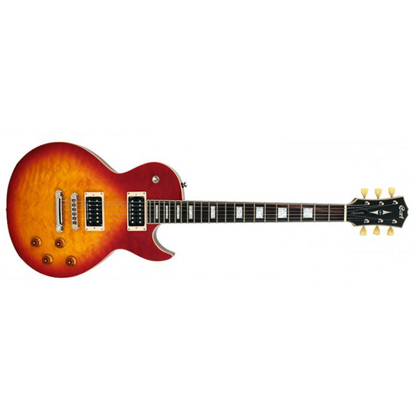 Cort CR Custom Cutaway Mahogany Duncan HH Pickup Cherry Red Sunburst Electric Guitar (CRCustom)