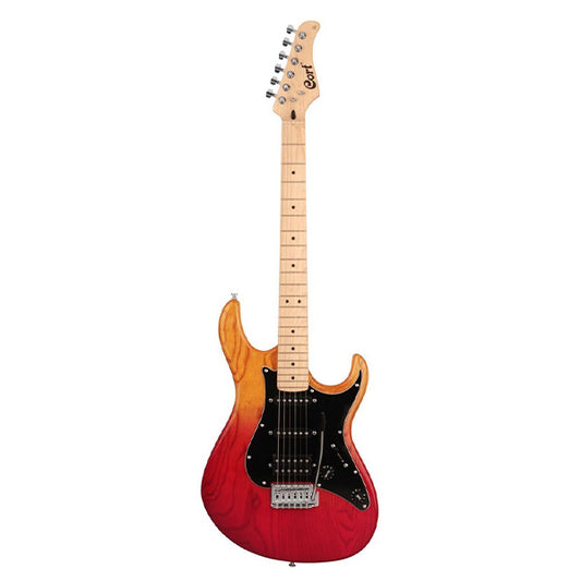 Cort G200DX Double Cutaway Bolt On Ash Powersound HSS Pickup Java Sunset Electric Guitar