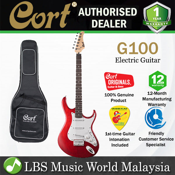 Cort G100 Double Cutaway Meranti Bolt On Single Coil Pickup Electric Guitar (G 100)