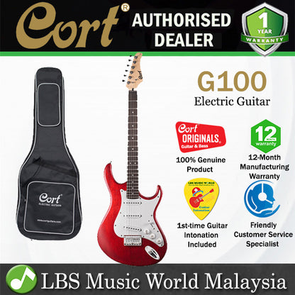 Cort G100 Double Cutaway Meranti Bolt On Single Coil Pickup Electric Guitar (G 100)