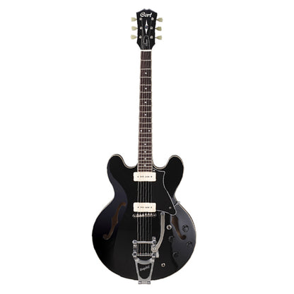 Cort Source-BV Set In Semi Hollow Cutaway Maple Top Electric Guitar Black with Bag (Source BV)