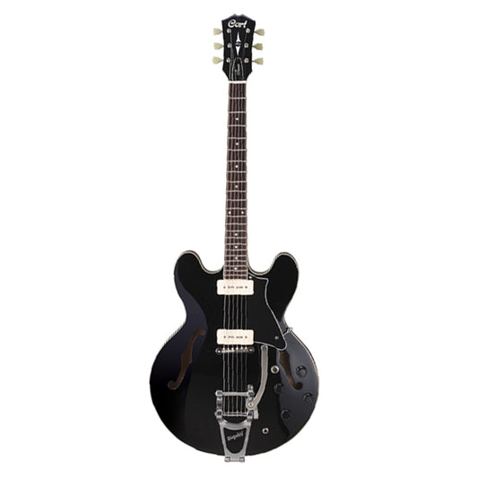Cort Source-BV Set In Semi Hollow Cutaway Maple Top Electric Guitar Black with Bag (Source BV)