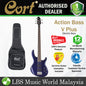 Cort Action Bass V Plus 5 String Double Cutaway Bolt On Poplar Blue Electric Bass Guitar