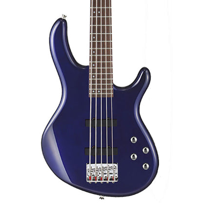 Cort Action Bass V Plus 5 String Double Cutaway Bolt On Poplar Blue Electric Bass Guitar