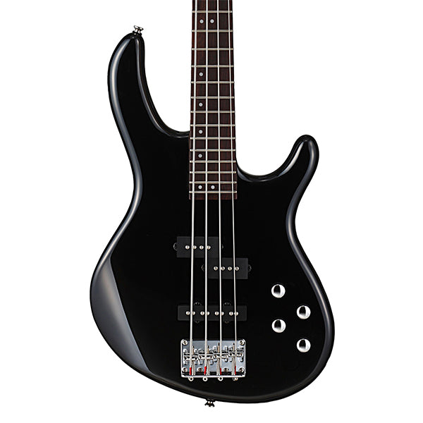 Cort Action Bass V Plus 4 String Double Cutaway Bolt On Poplar Black Electric Bass Guitar
