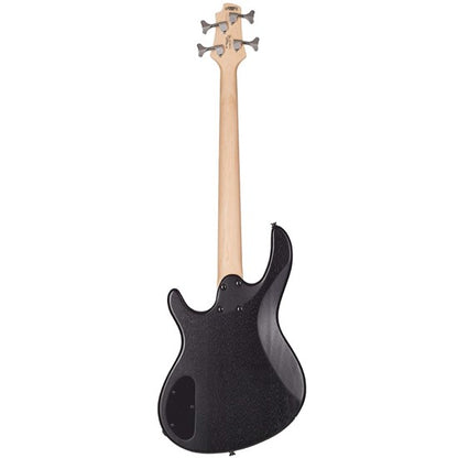 Cort Action Junior w/CGP31 4 String Double Cutaway Agathis Open Pore Black Electric Bass Guitar