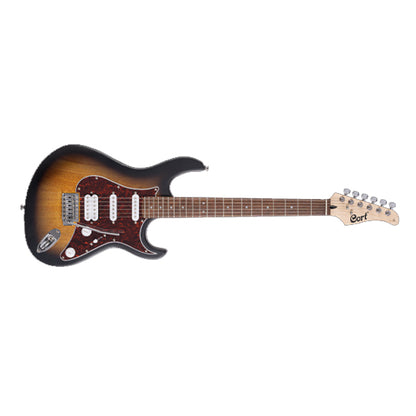 Cort G110 Double Cutaway Poplar Humbucker 2 Single Coil Pickup Electric Guitar - Open Pore Sunburst (G 110 OPSB)