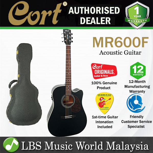 Cort MR600F Dreadnought Cutaway Solid Spruce Top Acoustic Guitar with Pickup (MR 600F)