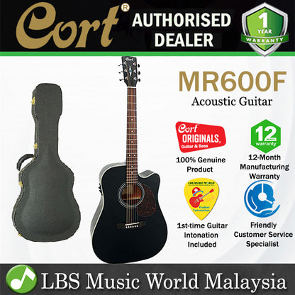 Cort MR600F Dreadnought Cutaway Solid Spruce Top Acoustic Guitar with Pickup (MR 600F)