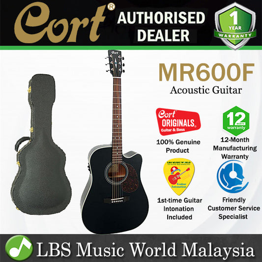 Cort MR600F Dreadnought Cutaway Solid Spruce Top Acoustic Guitar with Pickup (MR 600F)