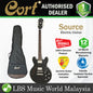 Cort Source Set In Semi Hollow Single Cutaway Maple Top Black Electric Guitar with Bag