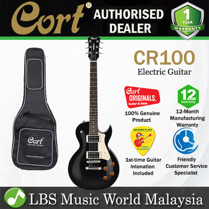 Cort CR100 Cutaway Mahogany Maple Top Powersound HH Pickup Electric Guitar (CR 100)