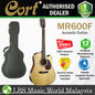 Cort MR600F Dreadnought Cutaway Solid Spruce Top Acoustic Guitar with Pickup and Case Natural (MR 600F)