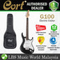 Cort G100 Double Cutaway Bolt On Meranti Electric Guitar with SSS Pickup Jatoba Fingerboard and Bag (G 100)