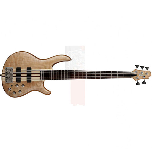 Cort A5 Plus FMMH OPN 5 String Double Cutaway Neck Thru Maple Top Electric Bass Guitar - Open Pore Natural