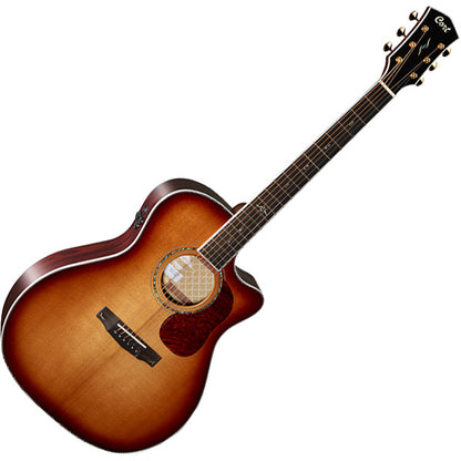 Cort Gold-A8 Auditorium Cutaway Torrefied Solid Sitka Spruce Acoustic Guitar with Bag Light Burst (Gold  A8)