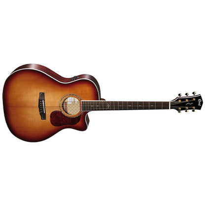 Cort Gold-A8 Auditorium Cutaway Torrefied Solid Sitka Spruce Acoustic Guitar with Bag Light Burst (Gold  A8)