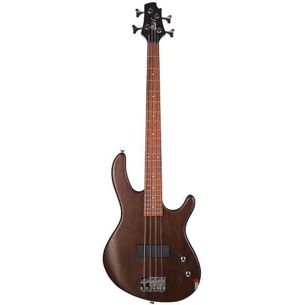 Cort Action Junior w/CGP31 4 String Double Cutaway Agathis Open Pore Walnut Electric Bass Guitar