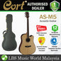 Cort AS-M5 Dreadnought Solid Sitka Spruce Top Acoustic Guitar with Case Natural (AS M5)