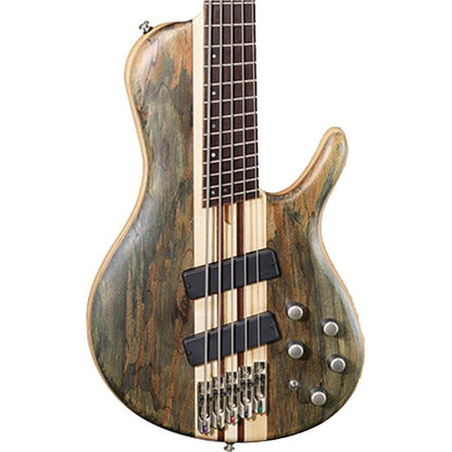Cort A5 Plus SCMS 5 String Double Cutaway Swamp Ash Trans Grey Electric Bass Guitar with Case