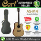 Cort AS-M4 Dreadnought Solid Sitka Spruce Top Acoustic Guitar with Case Natural (AS M4)
