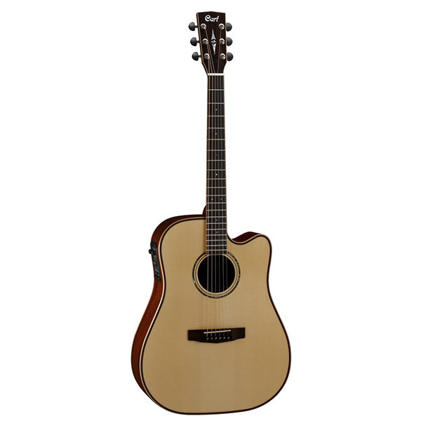 Cort AS-M4 Dreadnought Solid Sitka Spruce Top Acoustic Guitar with Case Natural (AS M4)