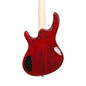 Cort Action Bass Plus 4 String Double Cutaway Bolt On Poplar Trans Red Electric Bass Guitar