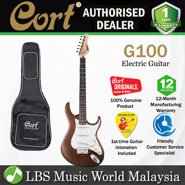 Cort G100 Double Cutaway Meranti Bolt On Single Coil Pickup Electric Guitar (G 100)