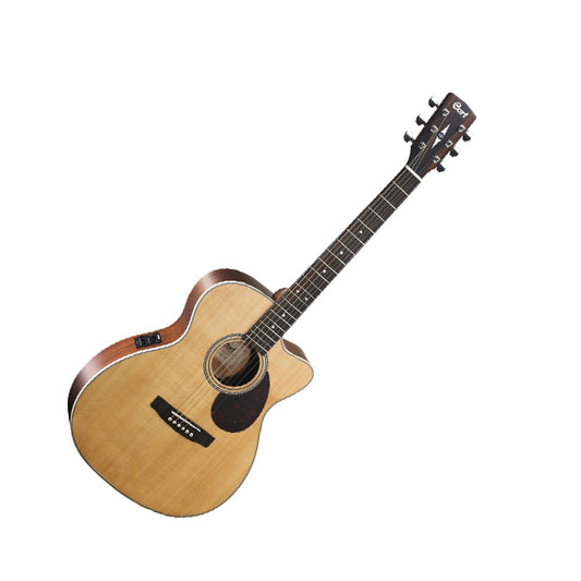 Cort L100-OC OM Cutaway Solid Spruce Top Acoustic Guitar with Pickup (L100OC L100 OC)
