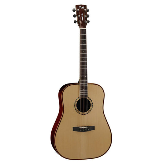 Cort AS-E4 Dreadnought Solid Spruce Top Acoustic Guitar with Case Natural (ASE4 AS E4)