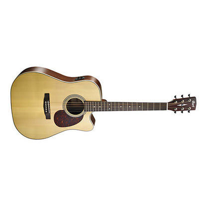 Cort MR600F Dreadnought Cutaway Solid Spruce Top Acoustic Guitar with Pickup and Gigbag (MR 600F)