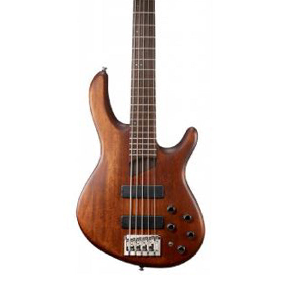 Cort B5 5 String Double Cutaway Bolt On Swamp Ash Open Pore Mahogany Electric Bass Guitar