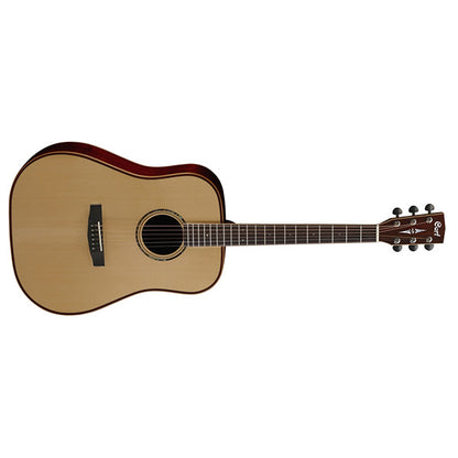 Cort AS-E4 Dreadnought Solid Spruce Top Acoustic Guitar with Case Natural (ASE4 AS E4)