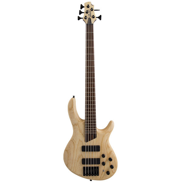 Cort B5 Plus AS 5 String Double Cutaway Bolt On Swamp Ash Open Pore Natural Electric Bass Guitar